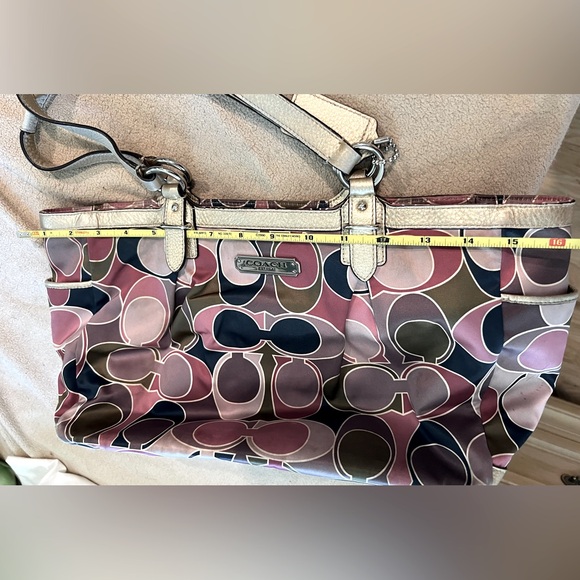Coach authentic vintage multi-colored logo tote bag - Picture 8 of 13